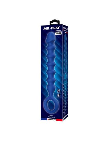 Mr play - bolas anales y plug anal silicona azul -ø- 3,4 cm - 28,5 cm