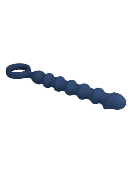 Mr play - bolas anales y plug anal silicona azul -ø- 3,4 cm - 28,5 cm