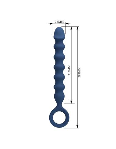 Mr play - bolas anales y plug anal silicona azul -ø- 3,4 cm - 28,5 cm