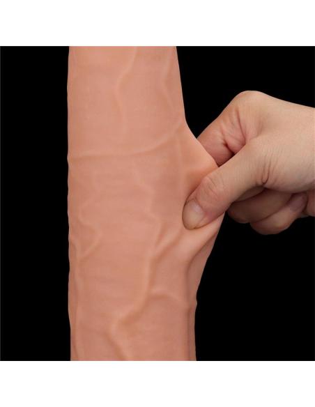 Dildo Dual Layer Piel Retractil 13.5