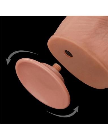 Dildo Dual Layer Piel Retractil 13.5