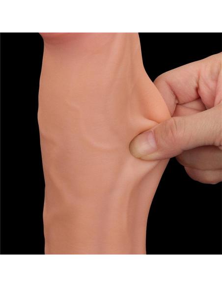 Dildo Dual Layer Piel Retractil 11.5