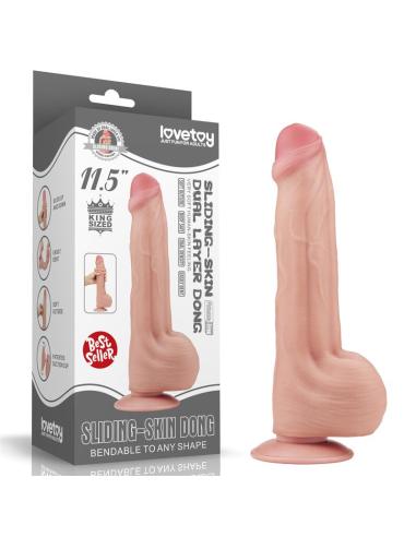 Dildo Dual Layer Piel Retractil 11.5