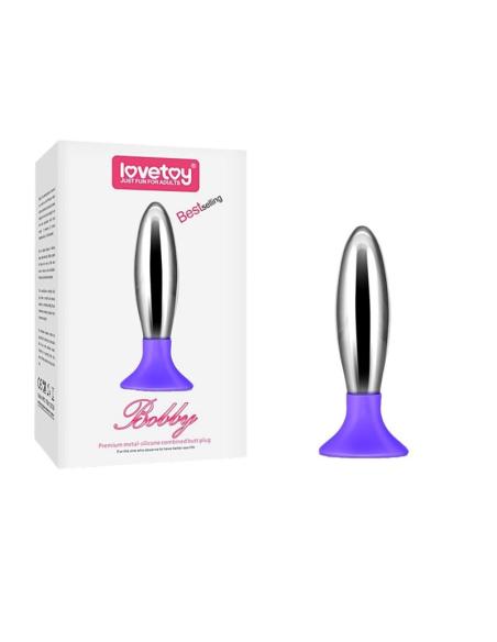 Plug Anal Bobby Metal y Silicona Púrpura