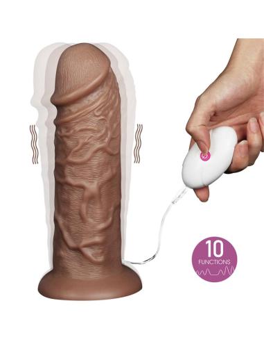 Dildo King 10.5 con Vibración Chubby Marrón