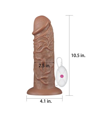 Dildo King 10.5 con Vibración Chubby Marrón