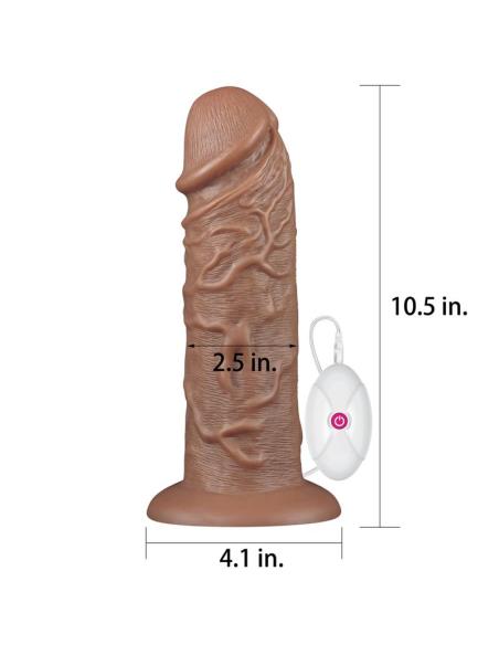 Dildo King 10.5 con Vibración Chubby Marrón