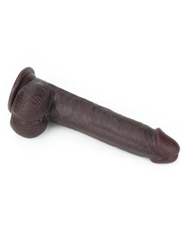 Dildo con Piel Retractil 9 Negro