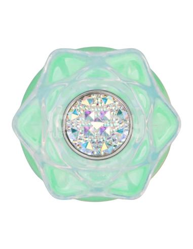 Gemoria Plug Anal Silicona Bola Interna Acero Brilla en la Oscuridad