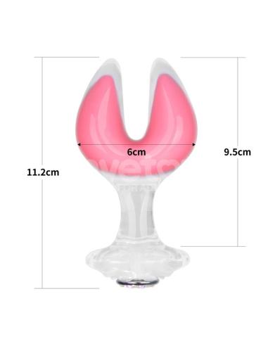 Gemoria Plug Anal Silicona Doble Punta Brilla en la Oscuridad