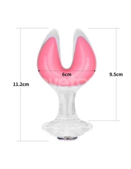 Gemoria Plug Anal Silicona Doble Punta Brilla en la Oscuridad