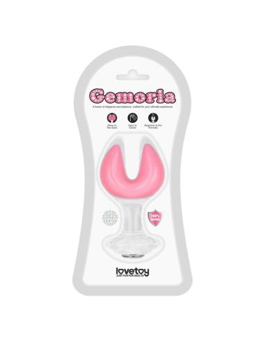 Gemoria Plug Anal Silicona Doble Punta Brilla en la Oscuridad