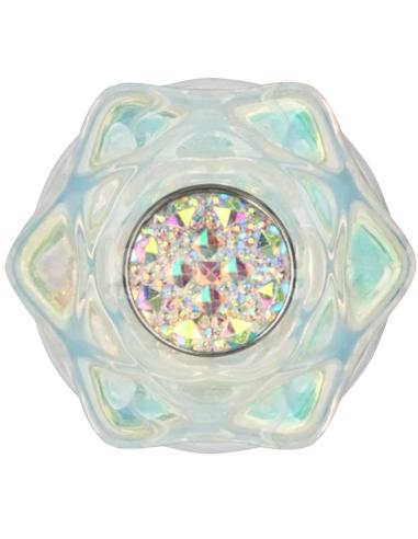 Gemoria Plug Anal de Silicona con Centro de Cristal Multicolor
