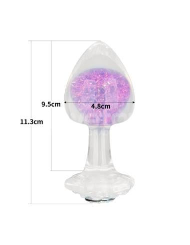 Gemoria Plug Anal de Silicona con Esfera de Cristal