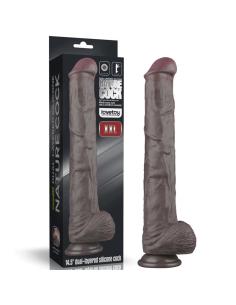 Dildo Dual Layered Articulable XXL 14.5