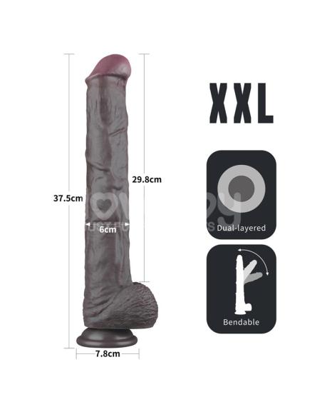 Dildo Dual Layered Articulable XXL 14.5
