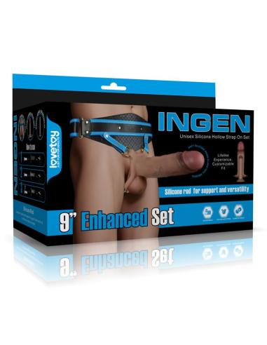 Ingen Arnés Ajustabe con Dildo Hueco 9 Enhanced Set XS/S/M