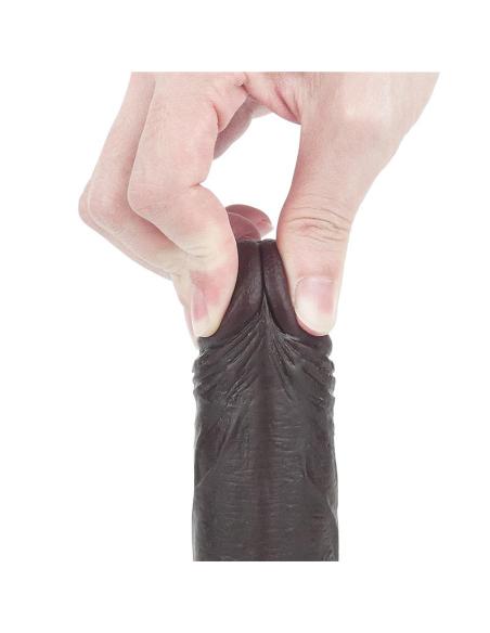 Dildo con Piel Retractil 7 Negro
