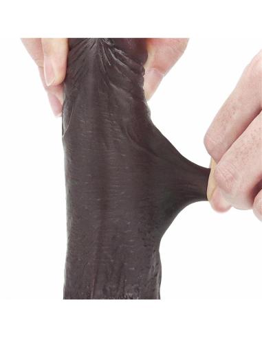 Dildo con Piel Retractil 7 Negro