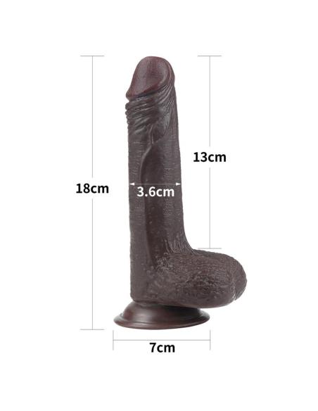 Dildo con Piel Retractil 7 Negro
