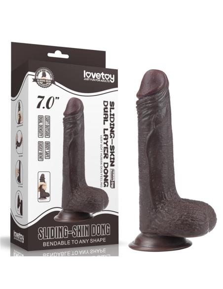 Dildo con Piel Retractil 7 Negro