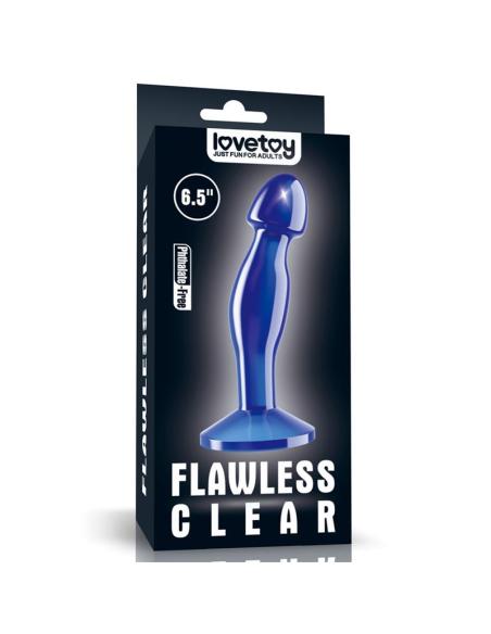 Plug Anal Flawless Azul Transparente 6.5