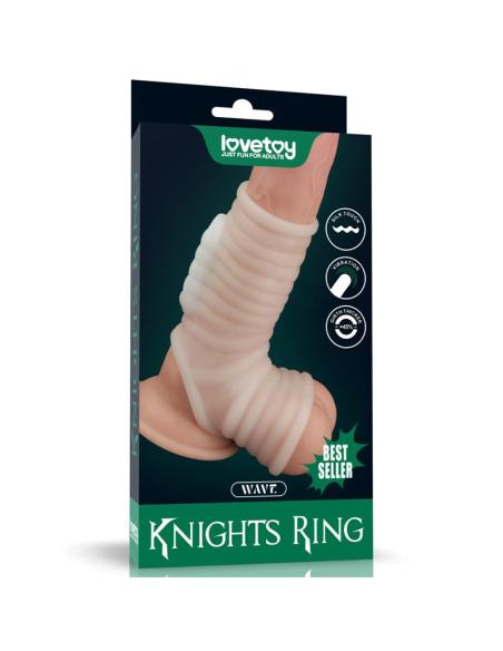 Funda el pene y testículos con vibración Wave Knights