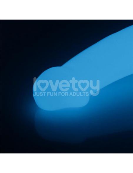 Dildo doble Lumino Play Luz Azul 10.5