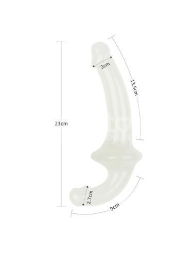 Dildo doble Lumino Play Luz Azul 10.5