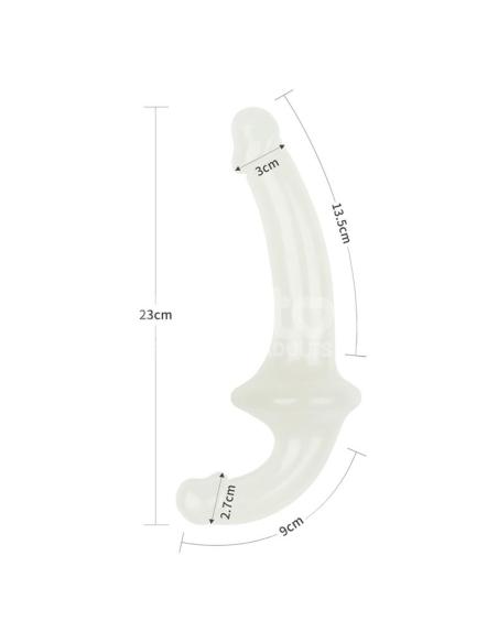 Dildo doble Lumino Play Luz Azul 10.5