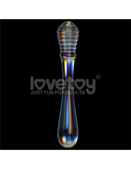 Dildo de Cristal que Brilla en la Oscuridad Twilight Gleam Twin Pleasures