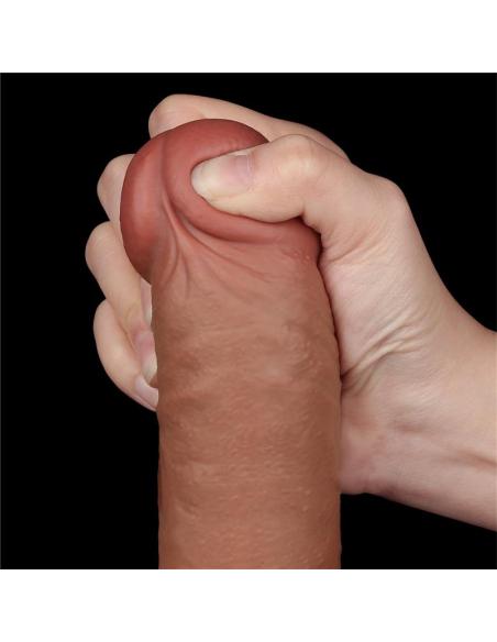 Dildo con Piel Retractil 9.5 Bronceado