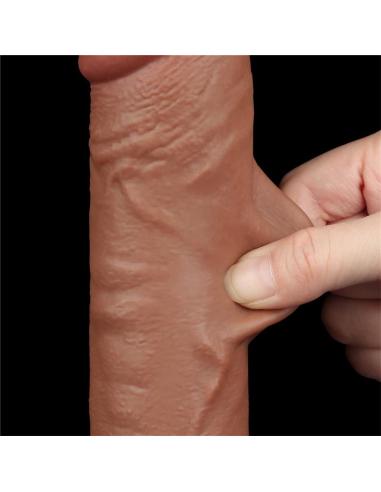 Dildo con Piel Retractil 9.5 Bronceado