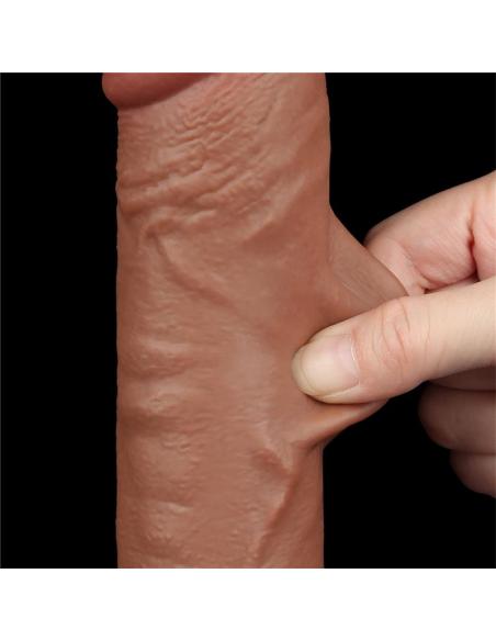 Dildo con Piel Retractil 9.5 Bronceado