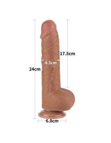 Dildo con Piel Retractil 9.5 Bronceado