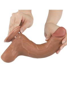 Dildo con Piel Retractil 8.5 Bronceado 2