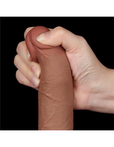 Dildo con Piel Retractil 7.5 Bronceado