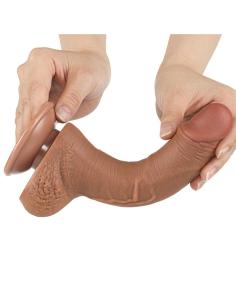 Dildo con Piel Retractil 7.5 Bronceado 2