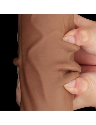 Dildo Dual Density Piel Deslizante Retractil 12