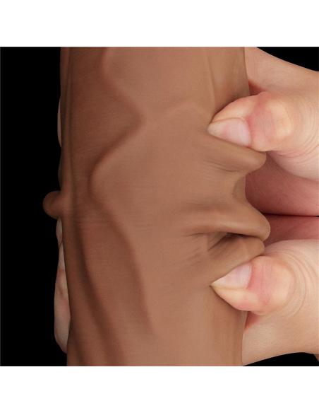 Dildo Dual Density Piel Deslizante Retractil 12