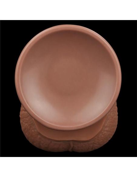 Dildo Dual Density Piel Deslizante Retractil 13.5