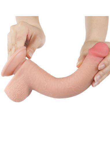 Dildo Dual Density Piel Deslizante Retractil 9
