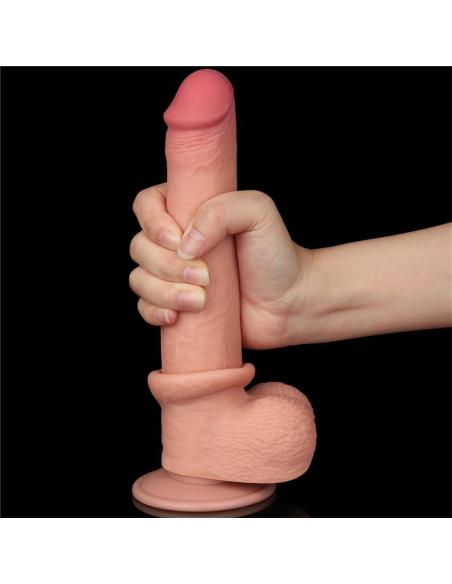 Dildo Dual Density Piel Deslizante Retractil 9