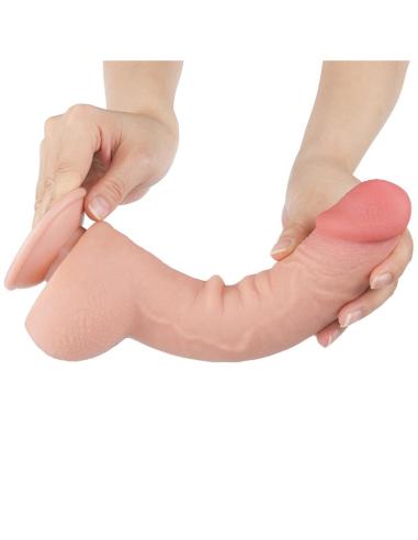 Dildo Dual Density Piel Deslizante Retractil 9.5