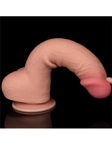 Dildo Dual Density Piel Deslizante Retractil 9.5