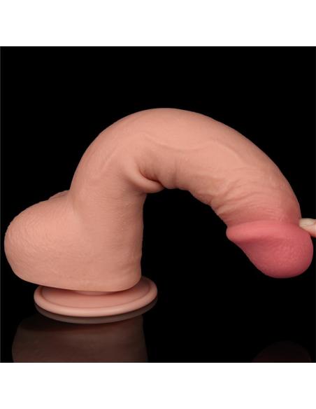 Dildo Dual Density Piel Deslizante Retractil 9.5