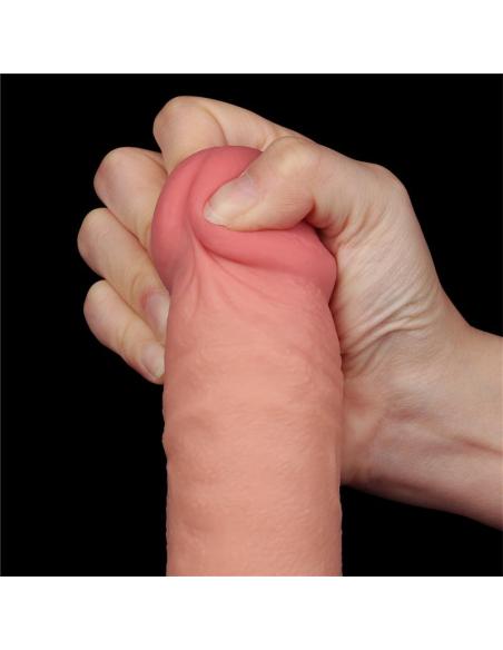 Dildo Dual Density Piel Deslizante Retractil 9.5