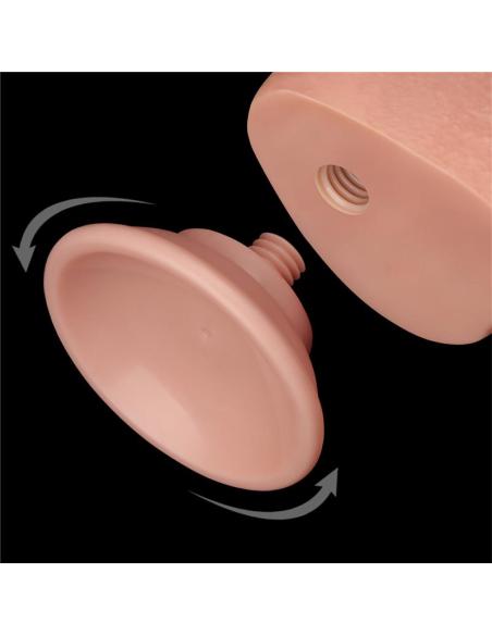Dildo Dual Density Piel Deslizante Retractil 9.5
