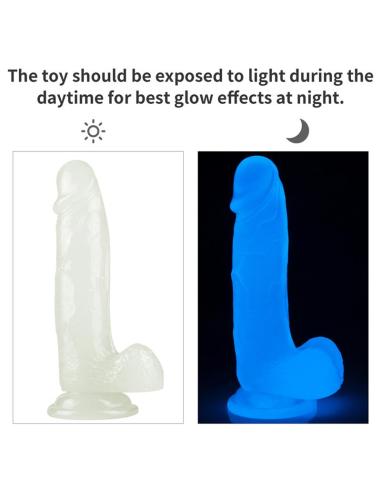 Dildo Lumino 7.5 Luz Azul
