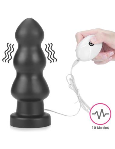 Plug Anal con Vibración King Sized 7.8 Negro